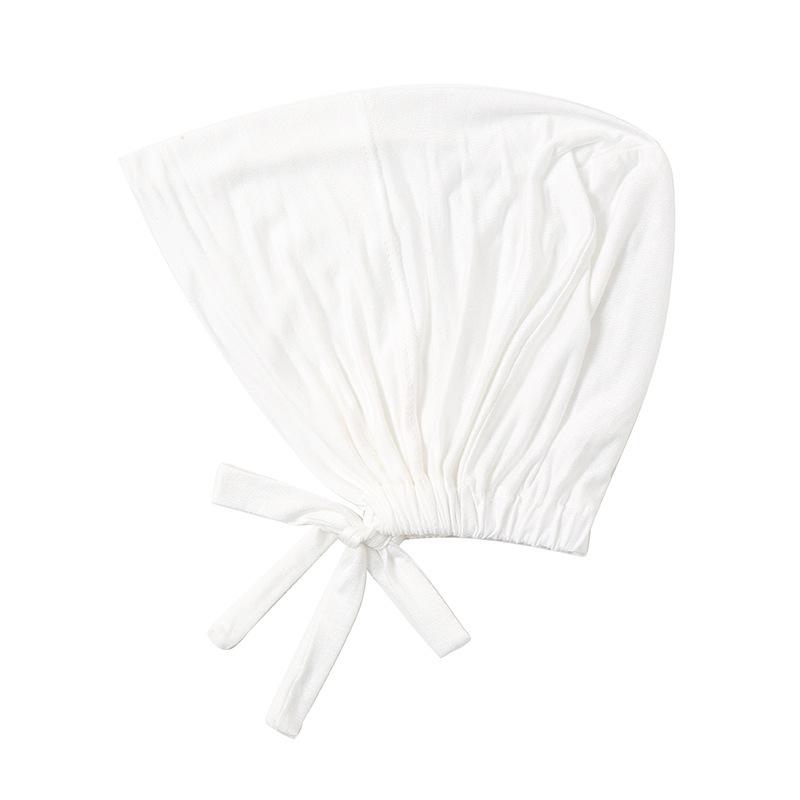 Модальный Мерсеризованный Хлопок Эластичная Кулиска Базовая Шапочка Однотонный Женский Хиджаб