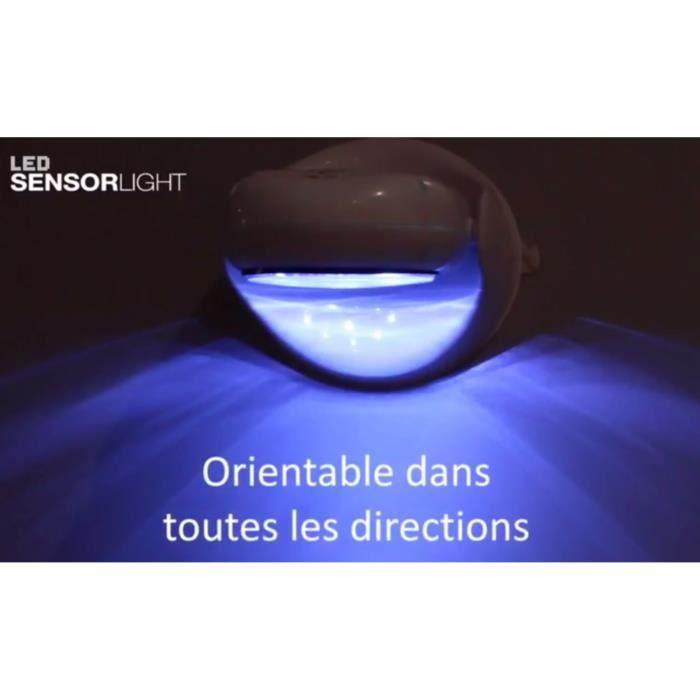 Lot de 2 Lampes 7 LEDS sans fil avec détecteur de mouvement – Orientable à 360 degrés