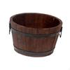 Barrel Planter Preservative Wooden Decorative Ornament Flower Bucket Pot for Backyard Garden