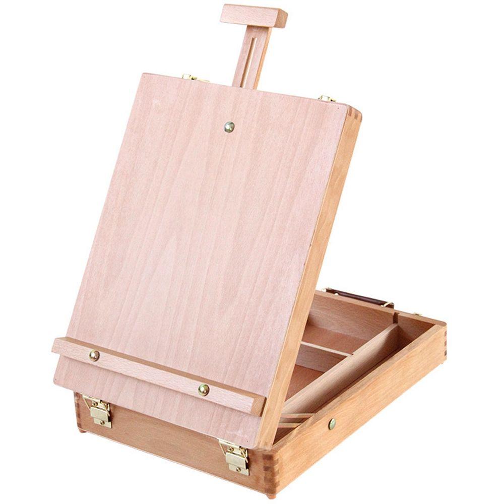 Beech Wooden Drawing Supplies Table Art Sketch Box Oil Paint Painting Supplies Easel