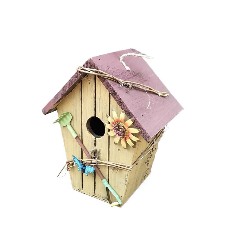 Деревенский деревянный скворечник, скворечник, открытый сад, двор, дерево, подвесное украшение