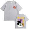 Anime Chainsaw Print T-Shirt, Himeno & Denji, Fun Cartoon Short Sleeve Tee, Unisex, Fashion Loose Street Style Men And Women Comfortable T-shirt