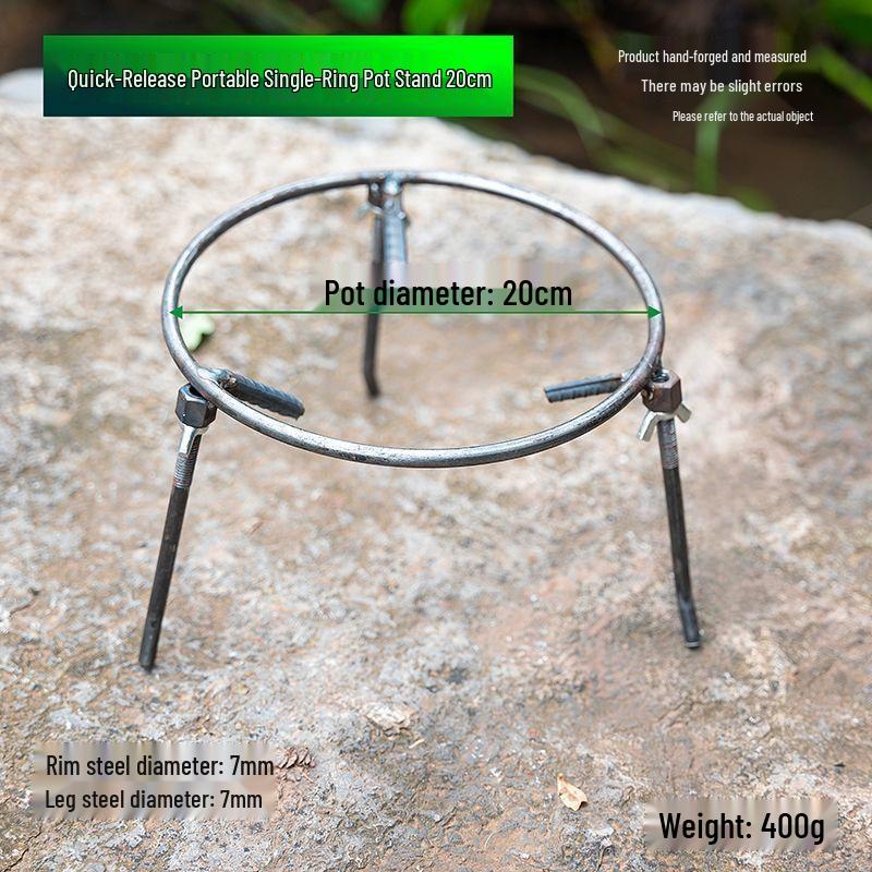Съемная подставка для котелка для дров для улицы - Деревенский железный треножник для костра и печи