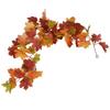 Декоративная искусственная кленовая гирлянда Осенняя гирлянда из листьев Украшение День благодарения Хэллоуин Искусственный клен