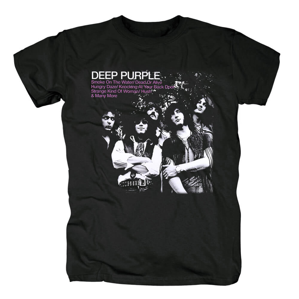 Deep Purple Band Vintage Unisexs TShirt Unisex ONeck 100 Cotton Short Sleeve Y2k Oversized Fashion Popular Souvenir Tee
