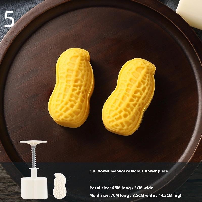 Fruit Shaped Mooncake Mold 50G Stamp Hand Press Chocolate Mould Pastry Cake Ice Cream Mould Mid-Autumn Baking