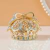 Light Luxury Enamel Color Crown Mini Size Ring Holder Crown Jewelry Box  Valentine's Day Gift