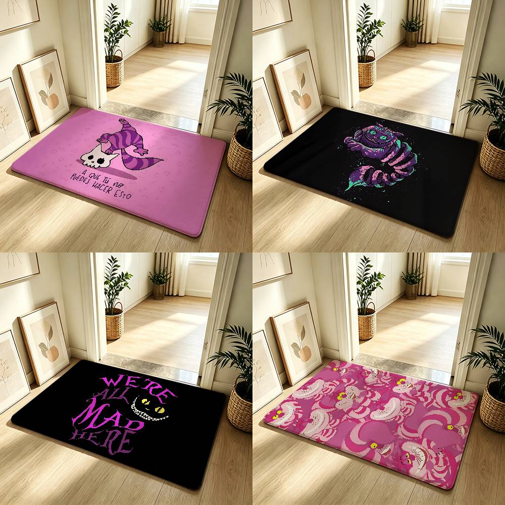 Anime C-cheshire-cat Cute Carpet Bathroom Anti-slip Mat Door Mat Home Decoration Mat Entrance Door Mat Scratch-resistant DoorMat