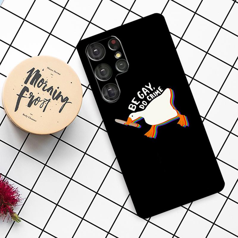 Cartoon Funny Goose Case For Samsung Galaxy S24 FE S21 S22 S23 S25 Ultra S9 S10 Plus S20 FE S25 FE Phone Cover