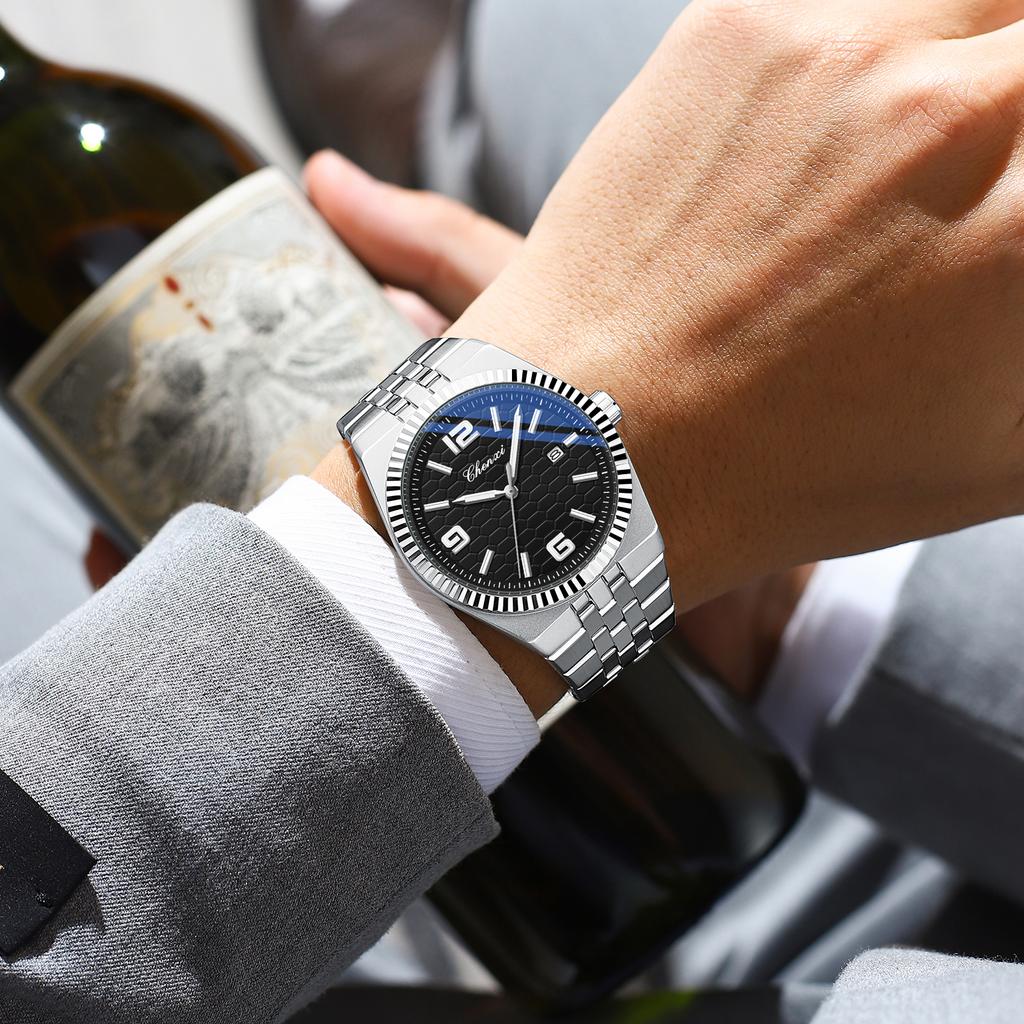 Couple Watch Luxury Quartz Watch Waterproof Watch Lover Gift Night Light Classic Date Week Clock His Her Watch