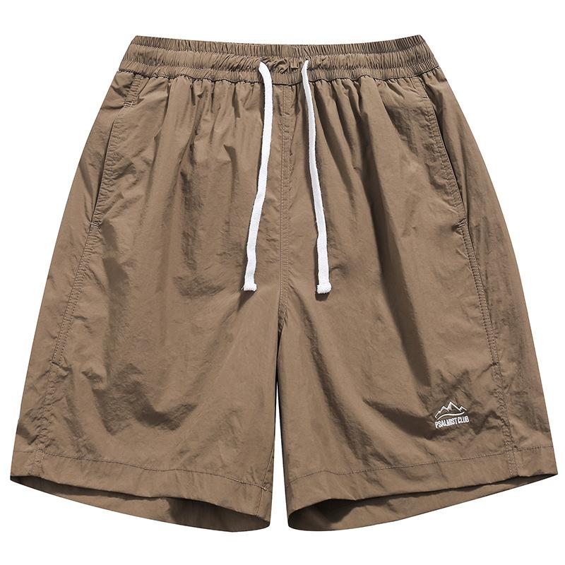 Летние брюки для спорта на открытом воздухе Мужские Уличный стиль Повседневные Базовые Свободные Студенческие Прямые Быстросохнущие Брюки Пятиточки