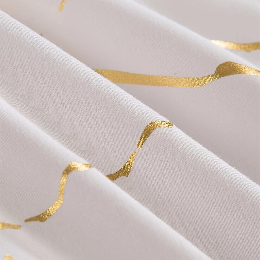 Комплект постельного белья Queen Пододеяльник Белый Мраморный Принт 3 предмета Роскошная Микрофибра Пуховое Одеяло Покрывало на Одеяло с Застежкой-молнией