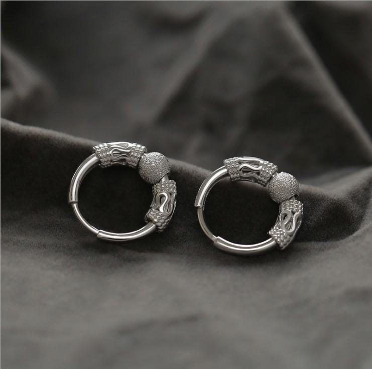 Men's Retro Circle Earrings - Trendy, Versatile, Simple.