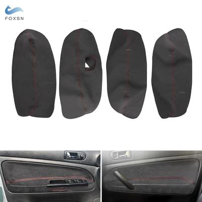 Для VW Passat B5 1998 1999 - 2005 Автомобильная дверь Подлокотник Панель Кожаная красная полоса Чехол Внутренние аксессуары Отделка Только LHD 4