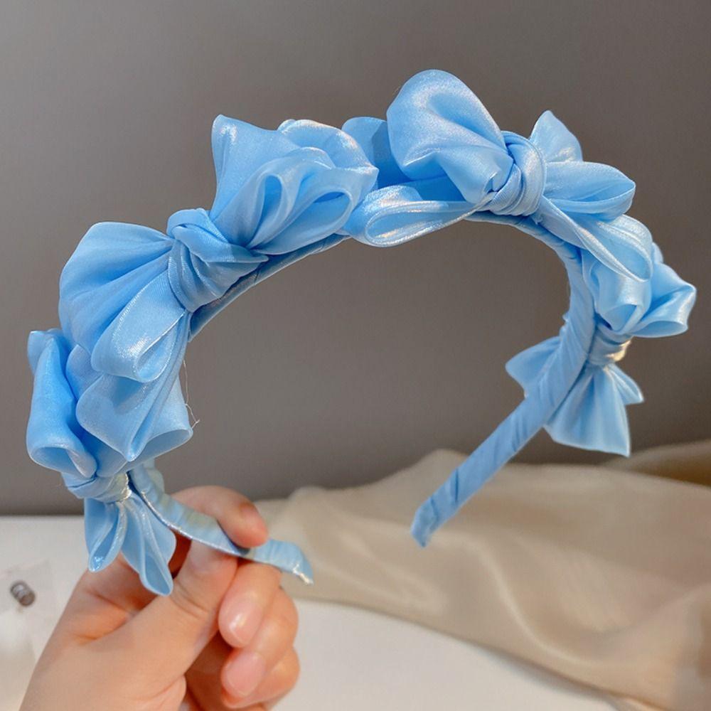 Головные уборы Женская повязка на голову Аксессуары для волос Шелковая повязка для волос Аксессуары для волос Бант Повязка для волос Дамы