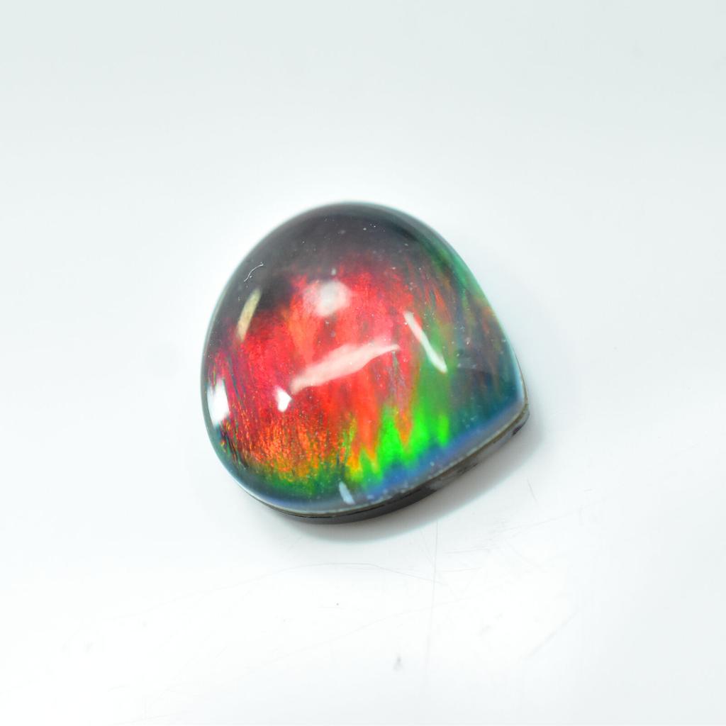 Lab-Created Opal Loose Gemstone 5.00 ct Boulder Doublet Pear Shape for Jewelry Making and Crafts