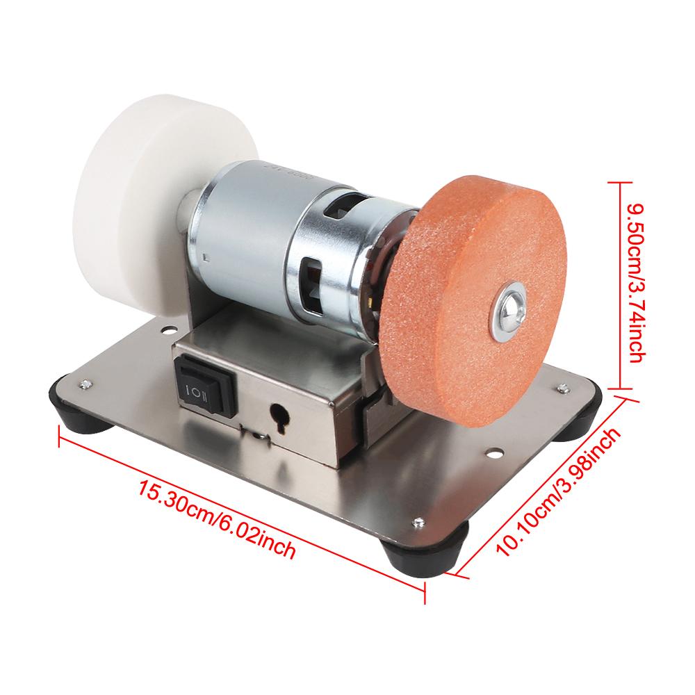 Двигатель шлифовального станка Двойной шлифовальный станок Artifact Table Мини электрический шлифовальный круг Grindig Stone Micro грубая и тонкая полировка