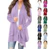 Women's Fashion Solid Colort Jacket Long Sleeve Casual Cardigan Coat