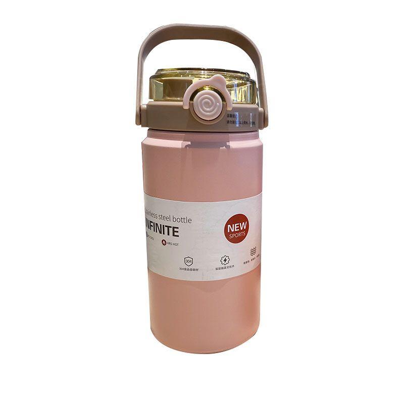 316 Stainless Steel Student Straw Water Cup, Popular Large-Capacity Thermos Cup, Outdoor Fitness Travel Water Bottle for Men and Women