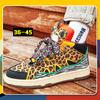Leopard Mens Running Shoes Street Hiphop Skateboard Shoes Chunky Comfy Soft Casual Sneakers Unisex Tenis Masculino Footwear Male