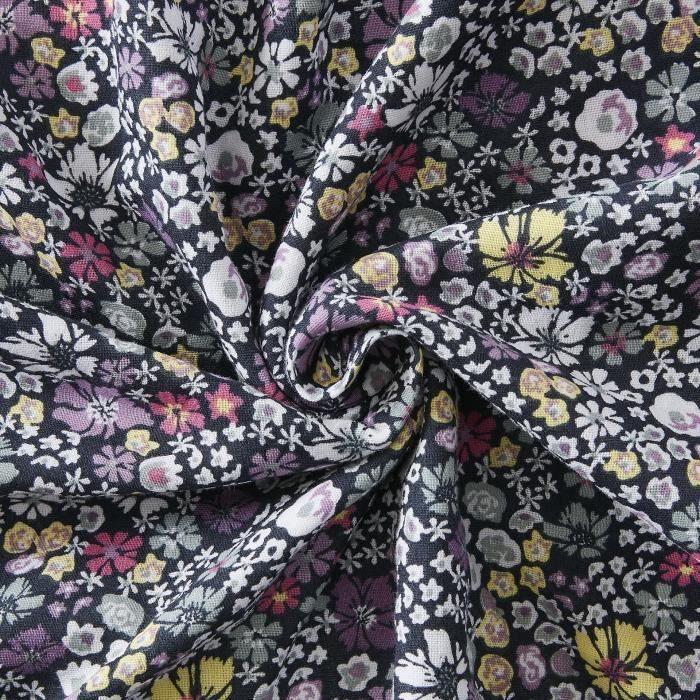 Coussin - Malia - 40 x 60 cm - Gaze de coton - Déhoussable - Fleurs bleues