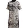 Originals Logo Patchwork Leopard Print Short Sleeve Dress Women Dresses Black DV0120