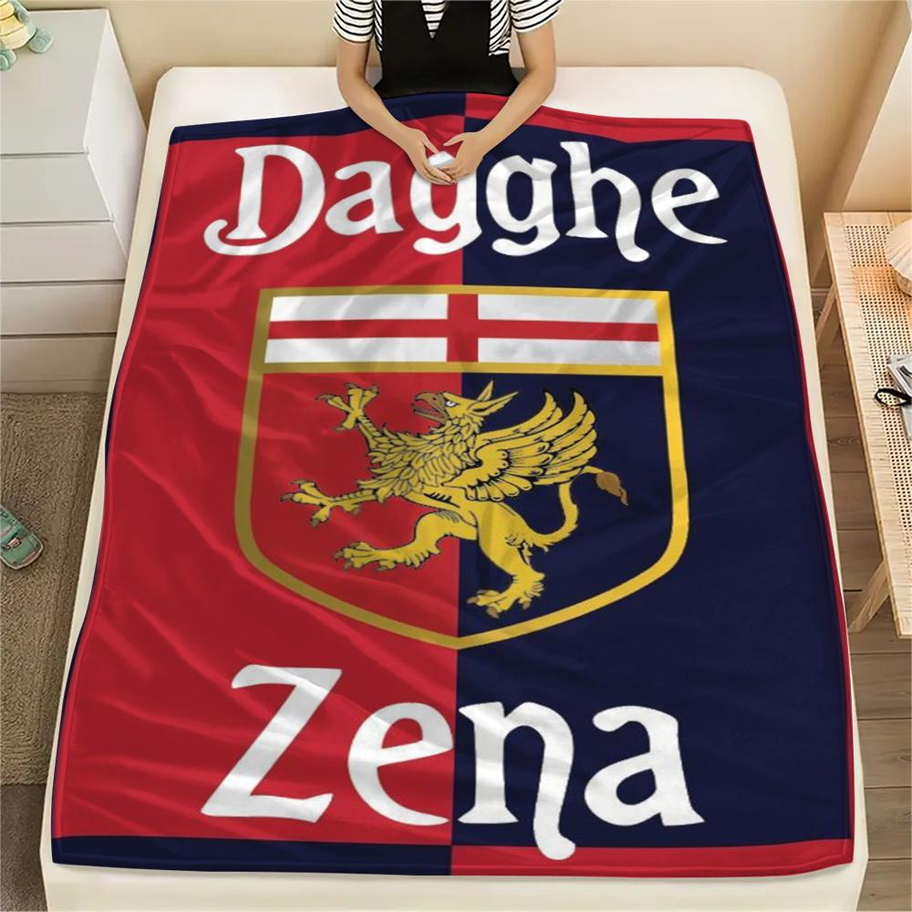 Фланелевое одеяло с принтом Genoa CFC, Высококачественное, Удобное для всех сезонов, Декор для дома, Тепло и уют, Идеально для рождественских подарков28