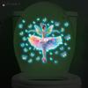 Светящиеся в темноте Luminous Девочка Туалетные Наклейки Съемные Настенные Декали Ванная Комната Детская Комната Дом Окно Автомобиль Украшения