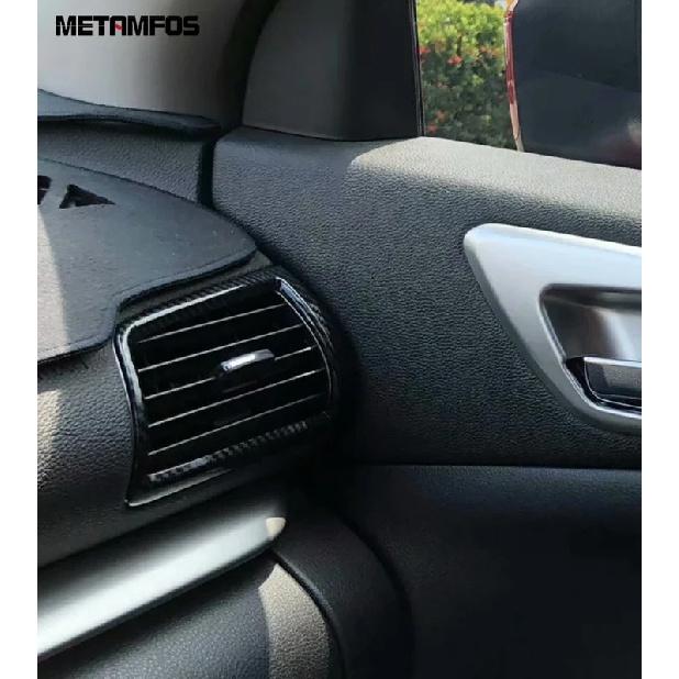 For Mitsubishi Eclipse Cross 2017-2024 2025 Carbon Fiber Side Front Air Condition AC Vent Outlet Cover Trim Interior Accessories