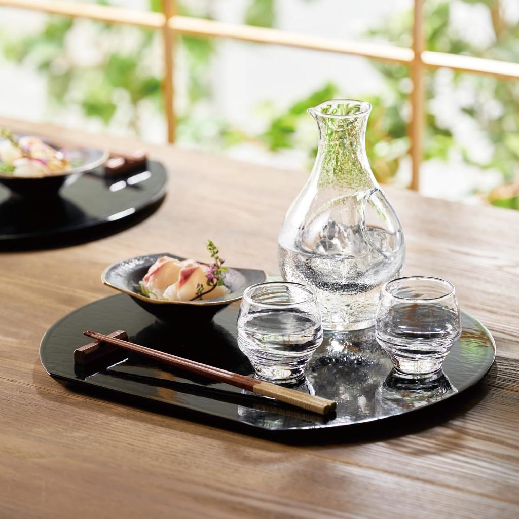 Toyo Sasaki Glass Cold Sake Sake Glass Sake Made In Dishwasher 3 Piece Day 300ml X 100ml X 2 Set, Collection, Glasses, Boxed, Japan, Safe, Clear, Set,