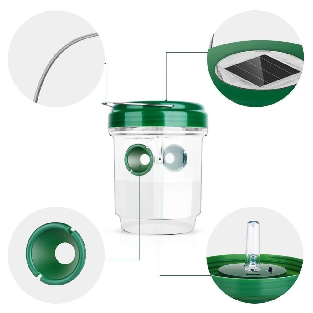 Hanging Tree Solar Fruit Fly Trap Reusable Orchard Bee Trap Killer Insect Control Tool