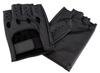 LEZAX 08 JOYFIT Driving Gloves, Half Finger Lambskin Leather, Black
