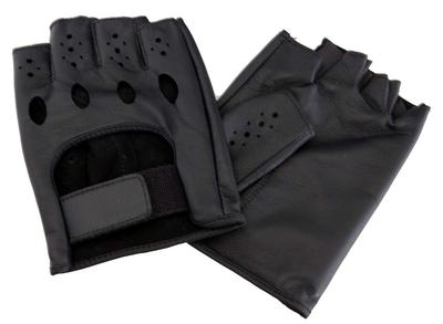 LEZAX 08 JOYFIT Водительские перчатки, Кожа ягненка с открытыми пальцами, Черные