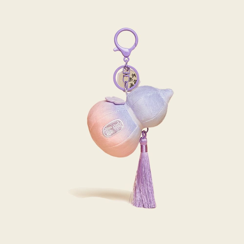 Chinese Style Plush Gourd Keychain Backpack Decor Gourd Keyring Gourd Car Key Chain  Backpack Decor