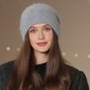 New Women Rabbit Fur Winter Hat Fashion Decorate Beanie Hat Warm Winter Cap For Female Casual Streetwear Knitted Hat