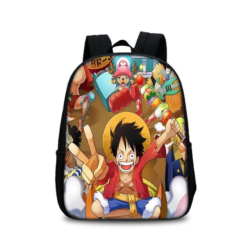 One Piece School Backpack For Children With Lightweight Nylon Material And Cartoon Pattern For School Use