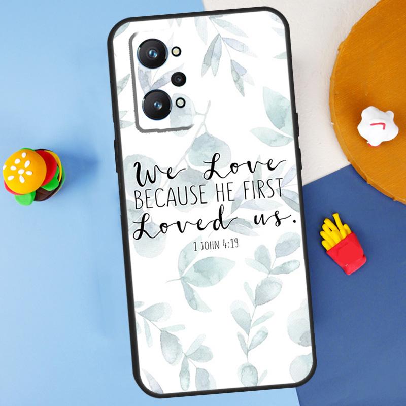 Христианская цитата из Библии Для Realme GT 6 6T 5 GT7 Pro C61 C75 C55 C51 C21Y C25S C67 C53 13 12 10 11 14 Pro Plus Чехол