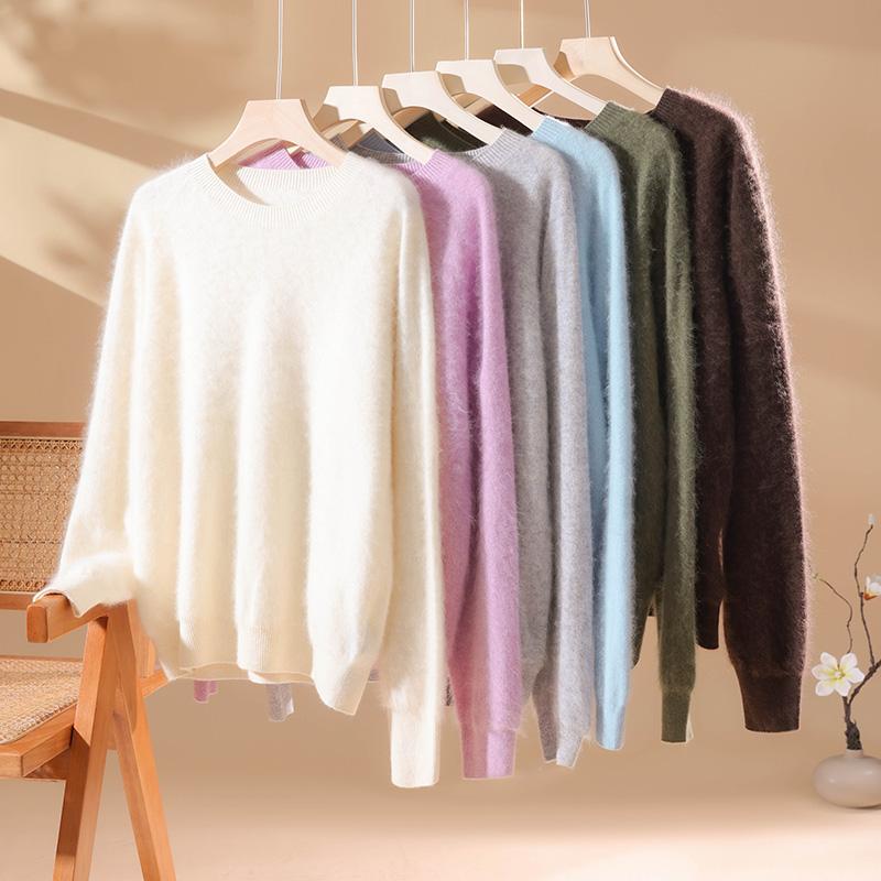 Женский кашемировый свитер Qinghe кашемир 100% кашемир пушистый теплый модный с начесом