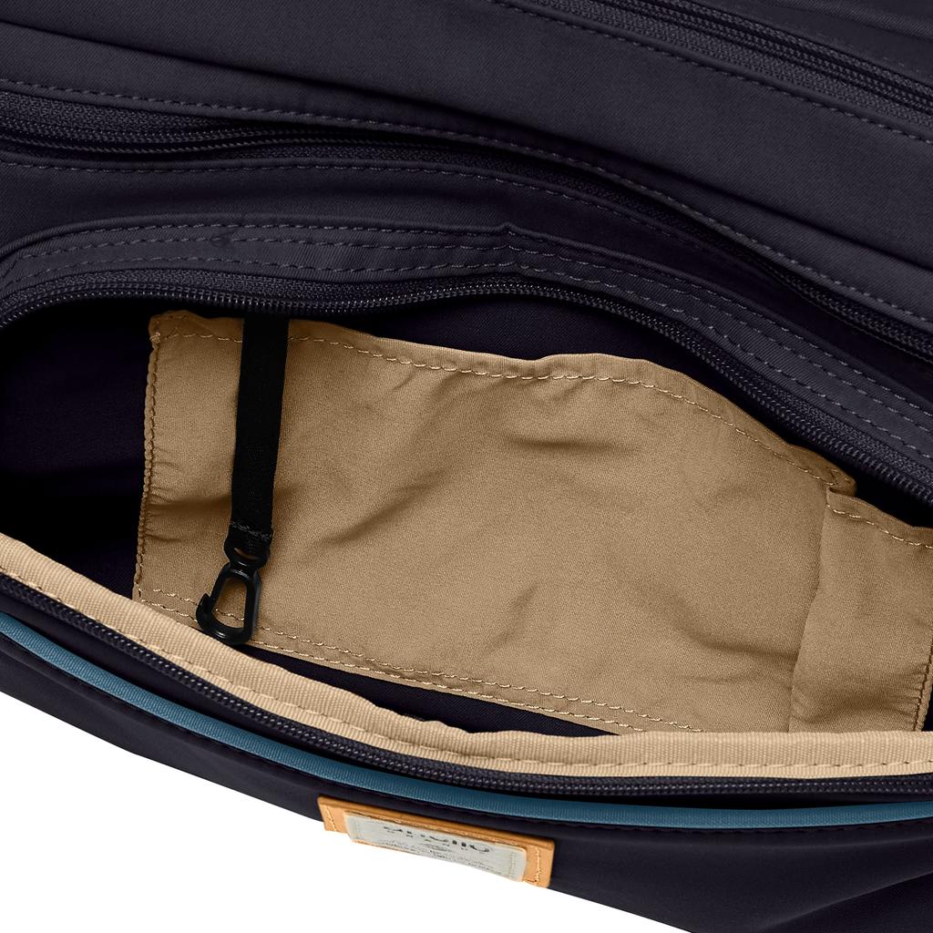 Anello Grande Cinnamon Shoulder Bag, A4 Size, 10 Pockets, GTM0334, Navy