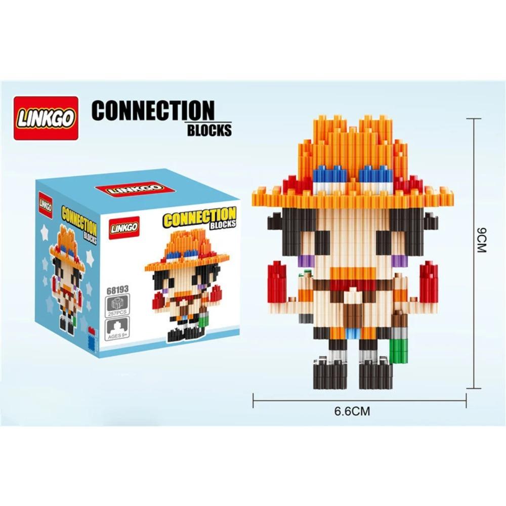 Linkgo Соединяемые Строительные Блоки One Luffy Chopper Piece Boa Franky Zoro Nami Robin Jinbei Brook 3D Модель Мини Фигурка Кирпичик Игрушка