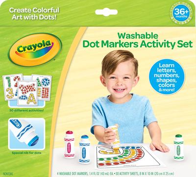 Маркер Crayola со съемными точками, набор для творчества, 4 цвета с 30 листами для творчества 811494 Подлинный продукт
