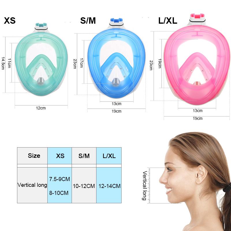 Подводная противотуманная маска для подводного плавания с аквалангом, респираторные маски для подводного плавания, безопасное водонепроницаемое оборудование для плавания для взрослых и детей