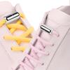 1 Pair Sneaker Shoelaces Wear-resistant Elastic with Metal Buckles Lock Shoe Laces for Slip On Shoes