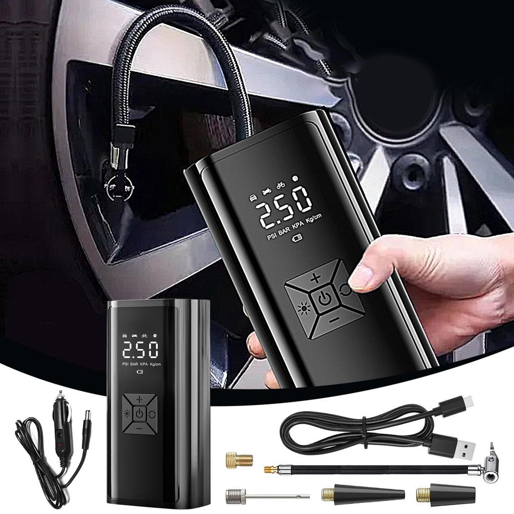 Tire Inflator Portable Air Compressor Smart Portable Air Compressor Cordless Tire Inflator With LED Display For Car Travel