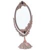 Make‑Up Mirror European‑Style Metal Retro Double‑Sided Mirror for Bathroom Bedroom Dressing