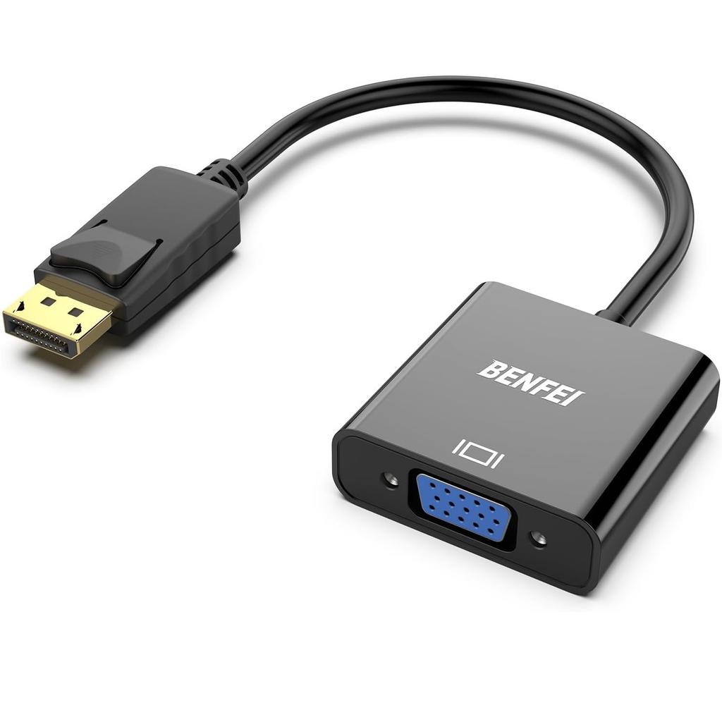 Benfei Adapter Przejściówka Displayport Do Vga 1080P Jednokierunkowy Czarny