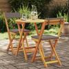 VidaXL 3-Piece Folding Bistro Set with Cushions Solid Acacia Wood 4105502