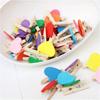 50Pcs/Set Wooden Clips Love Heart Pegs Clothespin DIY Cute Wedding Decoration Craft Pegs Clothespin