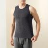Men Vest V-Neck Sleeveless Slim Fit Pullover Tops Solid Color Casual Base Shirt Thickened Velvet Lining Camisole