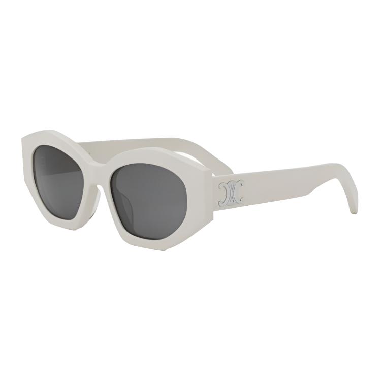 CELINE Diagonal Sunglasses Ivory/Smoke Women Eyewear White CL40238U-25A